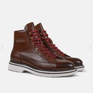 Marc Nolan Aiden Chocolate Leather Combat Boots
